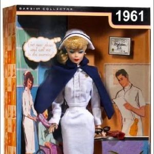 1961 REGISTERED NURSE BARBIE MY FAVORITE CAREER 2009 REPRODUCTION - NEW